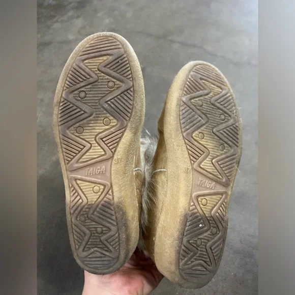 Y2K Fur Boots Pajar Canada Kim Red Fox Pony Hair Fur Winter Boots Size 37 - Picture 8 of 8